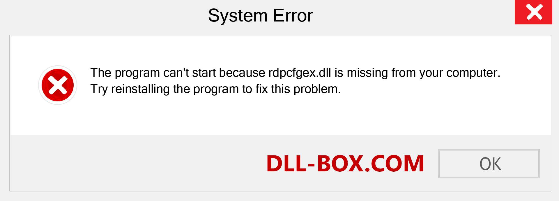  rdpcfgex.dll file is missing?. Download for Windows 7, 8, 10 - Fix  rdpcfgex dll Missing Error on Windows, photos, images